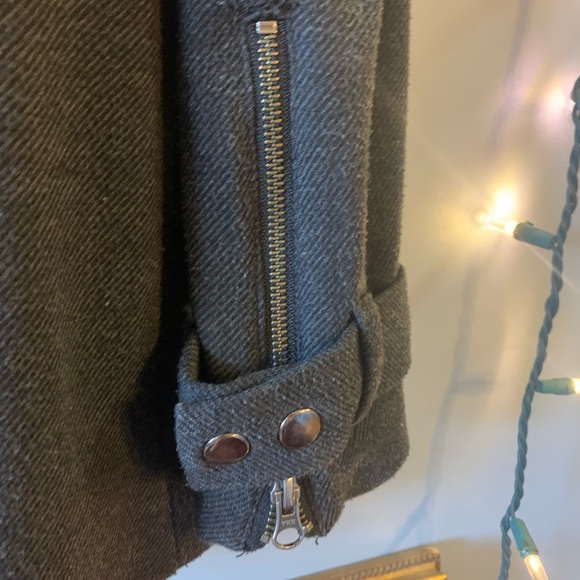 Free people RARE grey zip up jacket - Picture 4 of 16